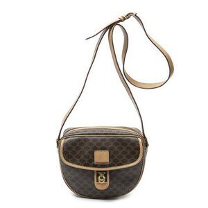 Celine Small Flap Crossbody Brown Light Macadam Canvas Brown. Light